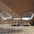 thumbnail image 1 of Home Aesthetics  3-Piece Patio Table Chairs Bistro Set, Grey, Outdoor All, 1 of 8