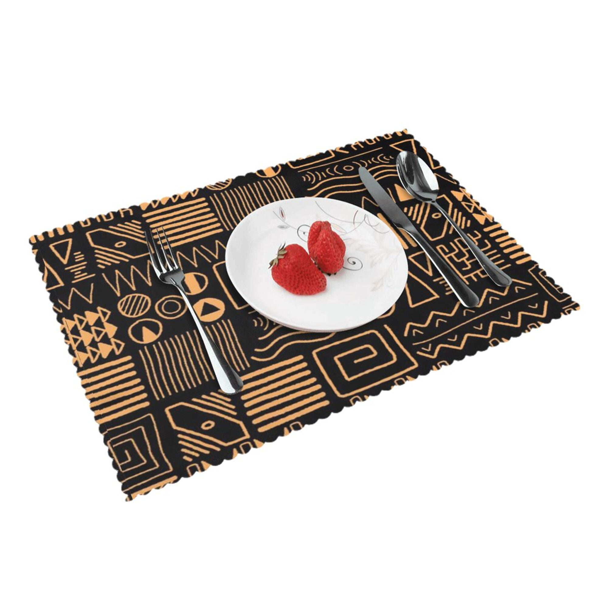 Home African Ethnic Pattern Tribal Art Background Placemats Set Of 4