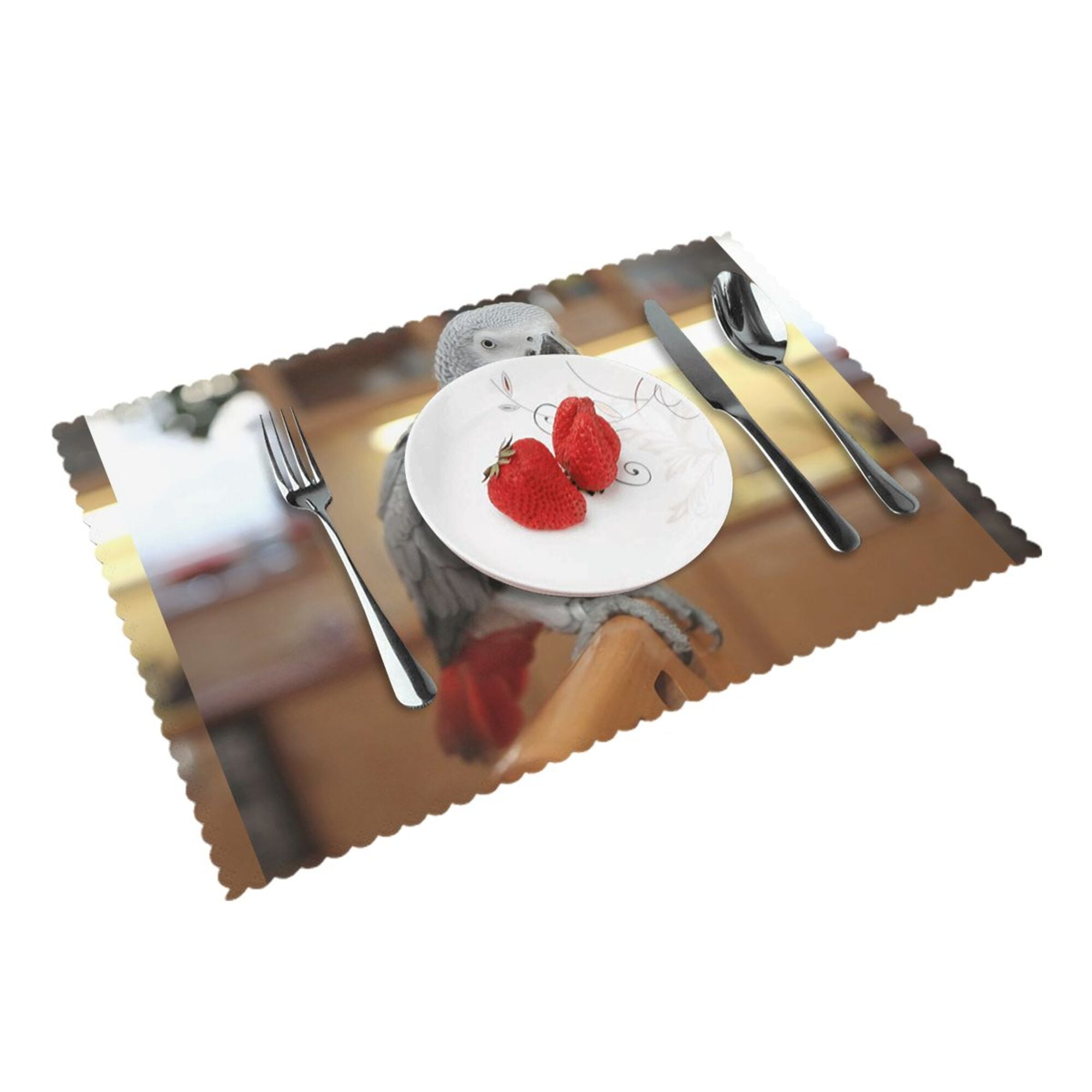Home African Grey Parrot On A Perch Placemats Set Of 4 Washable