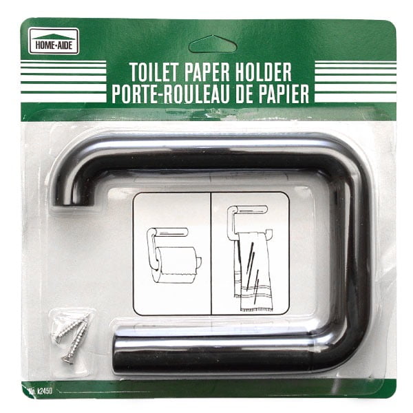 Home Aide Boat Toilet Paper Holder | Black Plastic (Single)