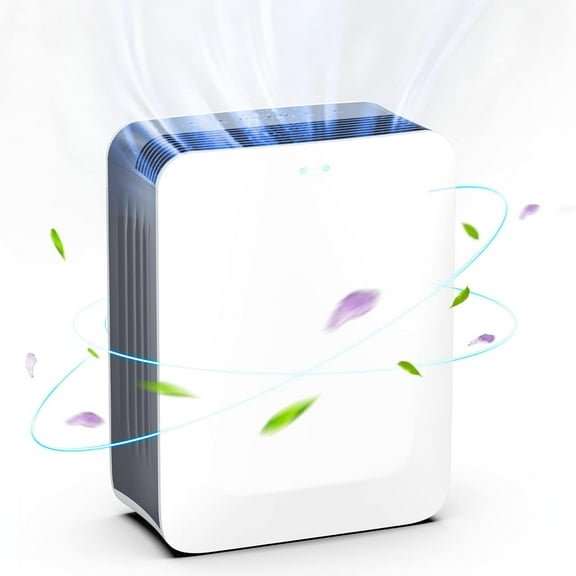 Home Air Purifier 1485 Sq Ft, H13 True HEPA, Clean 99.97% Hair, Dust, Smoke and Odor Eliminator in White
