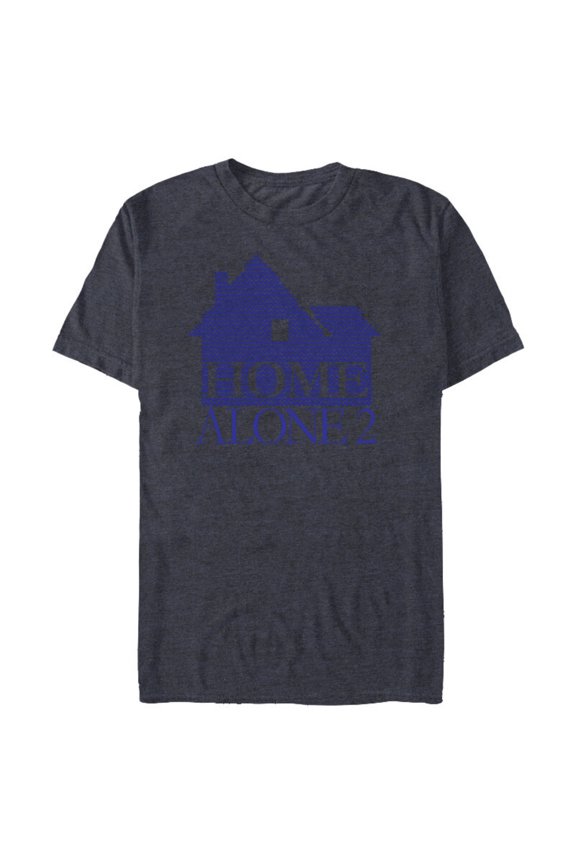 Home Alone 2 House Logo Holiday Christmas Sweater Pattern - Short Sleeve Blended T-Shirt for Adults - Customized-Navy Heather
