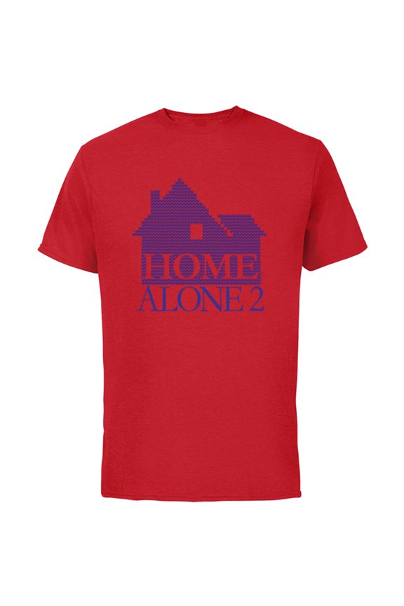 Home Alone 2 House Logo Holiday Christmas Sweater Pattern - Short Sleeve Cotton T-Shirt for Adults - Customized-Red