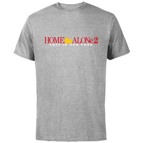 Home Alone 2: Lost in New York Official Movie Logo - Short Sleeve Cotton T-Shirt for Adults - Customized-Athletic Heather