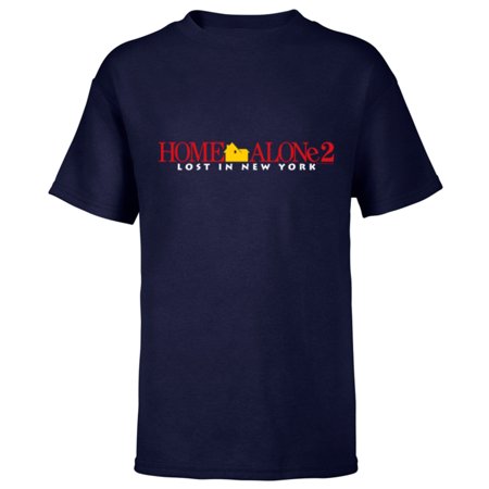 Home Alone 2: Lost in New York Official Movie Logo - Short Sleeve T-Shirt for Kids - Customized-Navy