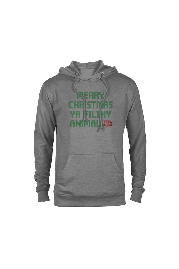 Home Alone 2 Merry Christmas Ya Filthy Animal Sweater Print - Pullover Hoodie for Adults - Customized-Athletic Heather