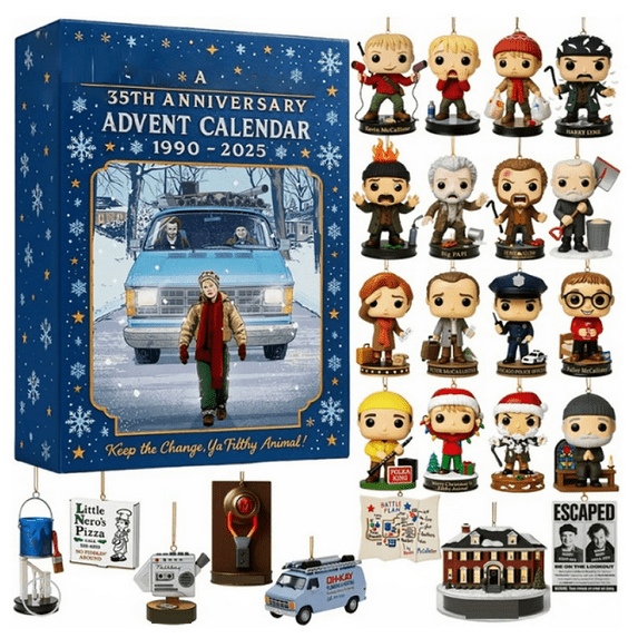 Home Alone Advent Calendar 2025 2026 Christmas Halloween Figures Party Favors Countdown Tree Ornaments Stocking Gifts Collectible Doll Vacation Stuffers 24 pcs