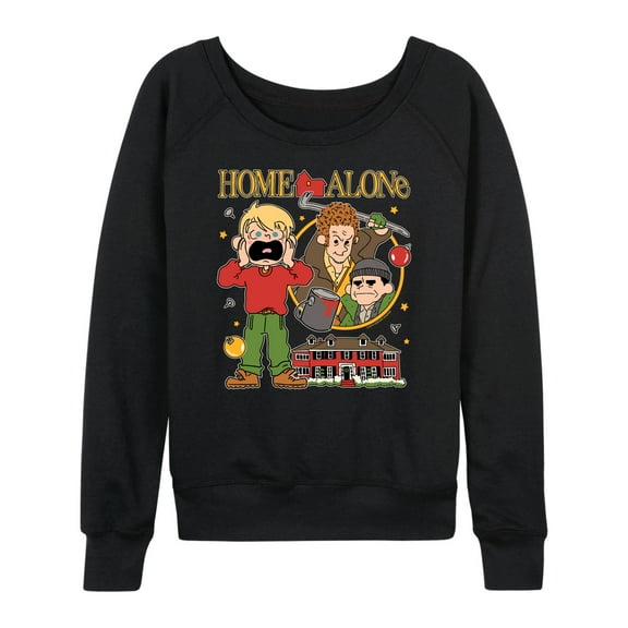 Home Alone - Collage - Women's French Terry Long Sleeve Shirt