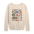 thumbnail image 1 of Home Alone - Ha Icon Grid - Women's French Terry Long Sleeve Shirt, 1 of 4