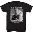 thumbnail image 1 of Home Alone Keep The Change Black Adult T-Shirt, 1 of 2