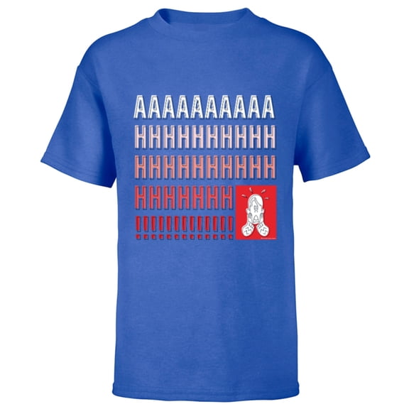 Home Alone Kevin McCallister “AAAAAHHHHHH!!!!!” Scream Funny - Short Sleeve T-Shirt for Kids - Customized-Royal