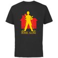 thumbnail image 1 of Home Alone Kevin McCallister Silhouette House Logo Retro - Short Sleeve Cotton T-Shirt for Adults - Customized-Black, 1 of 5