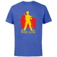 thumbnail image 1 of Home Alone Kevin McCallister Silhouette House Logo Retro - Short Sleeve Cotton T-Shirt for Adults - Customized-Royal Heather, 1 of 5