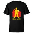 thumbnail image 1 of Home Alone Kevin McCallister Silhouette House Logo Retro - Short Sleeve T-Shirt for Kids - Customized-Black, 1 of 5