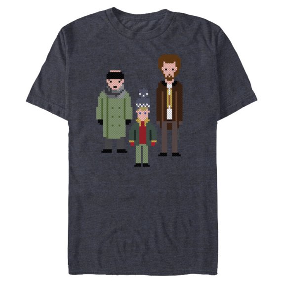 Home Alone Kevin and the Wet Bandits Cross-Stitch Pattern - Short Sleeve Blended T-Shirt for Adults - Customized-Navy Heather