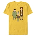 thumbnail image 1 of Home Alone Kevin and the Wet Bandits Cross-Stitch Pattern - Short Sleeve Blended T-Shirt for Adults - Customized-Yellow, 1 of 5