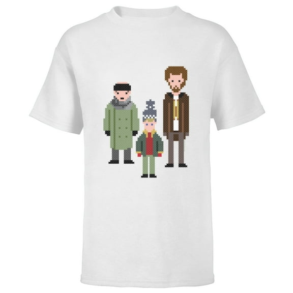 Home Alone Kevin and the Wet Bandits Cross-Stitch Pattern - Short Sleeve T-Shirt for Kids - Customized-White
