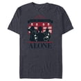 thumbnail image 1 of Home Alone Kevin vs. Wet Bandits We Know You’re in There - Short Sleeve Blended T-Shirt for Adults - Customized-Navy Heather, 1 of 5