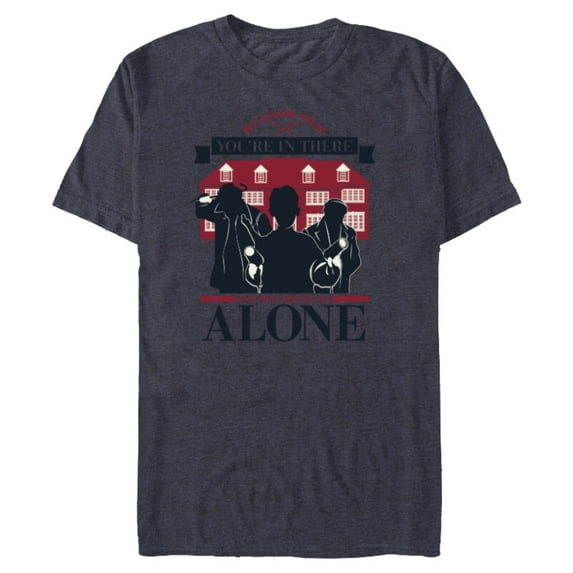 Home Alone Kevin vs. Wet Bandits We Know You’re in There - Short Sleeve Blended T-Shirt for Adults - Customized-Navy Heather