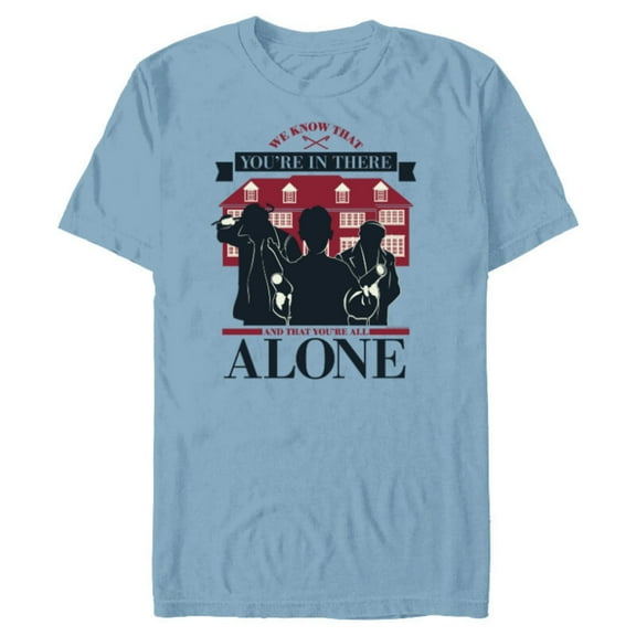 Home Alone Kevin vs. Wet Bandits We Know You’re in There - Short Sleeve Blended T-Shirt for Adults - Customized-Ocean Blue