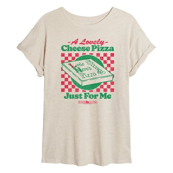 Home Alone - Lovely Cheese Pizza Just For Me - Women's Oversized Graphic T-Shirt