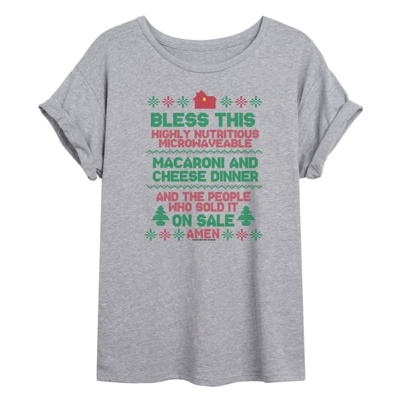 Home Alone - Mac Cheese Amen - Women's Oversized Graphic T-Shirt