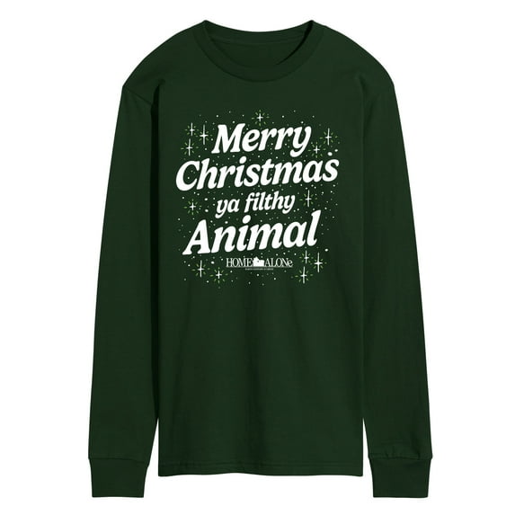 Home Alone - Merry Christmas Filthy Animal - Men's Long Sleeve Graphic T-Shirt