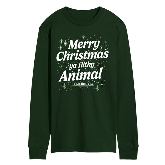 Home Alone - Merry Christmas Filthy Animal - Men's Long Sleeve Graphic T-Shirt