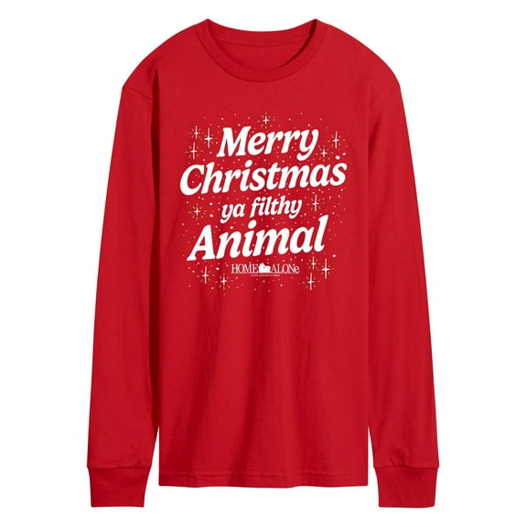 Home Alone - Merry Christmas Filthy Animal - Men's Long Sleeve Graphic T-Shirt