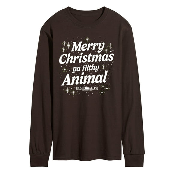 Home Alone - Merry Christmas Filthy Animal - Men's Long Sleeve Graphic T-Shirt