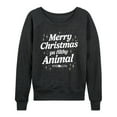 thumbnail image 1 of Home Alone - Merry Christmas Filthy Animal - Women's French Terry Long Sleeve Shirt, 1 of 4