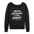thumbnail image 1 of Home Alone - Merry Christmas Filthy Animal - Women's French Terry Long Sleeve Shirt, 1 of 4