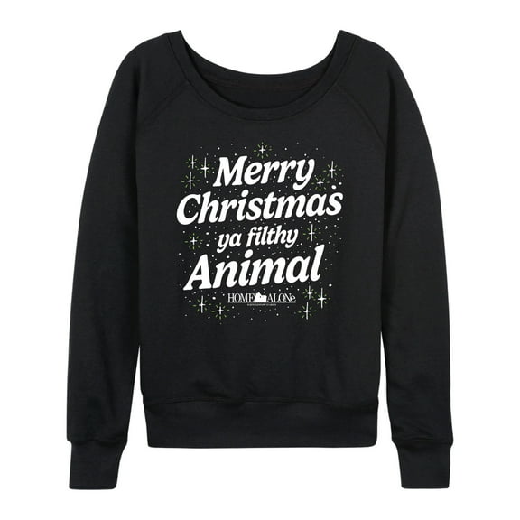 Home Alone - Merry Christmas Filthy Animal - Women's French Terry Long Sleeve Shirt
