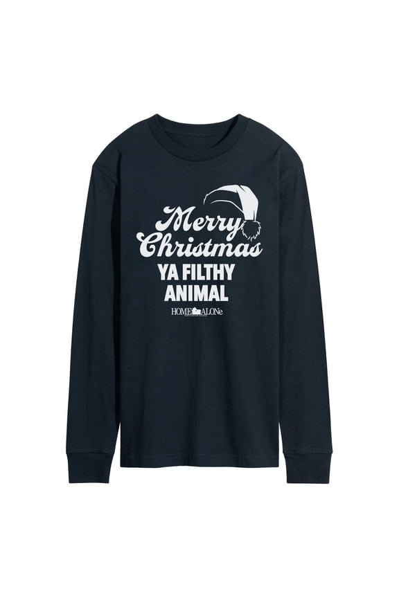 - Merry Christmas Ya Filthy Animal - Men's Long Sleeve Graphic T-Shirt