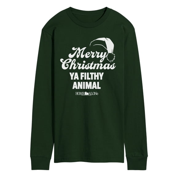 Home Alone - Merry Christmas Ya Filthy Animal - Men's Long Sleeve Graphic T-Shirt