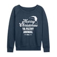 thumbnail image 1 of Home Alone - Merry Christmas Ya Filthy Animal Women's Lightweight French Terry Wide Neck Long Sleeve Graphic Shirt, 1 of 4