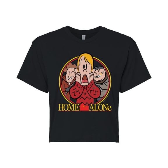 Home Alone - Movie Poster - Juniors Cropped Graphic T-Shirt