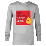 Home Alone Movie Quote Merry Christmas, Ya Filthy Animal - Long Sleeve T-Shirt for Men - Customized-Athletic Heather