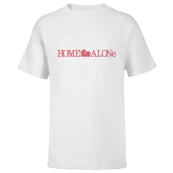 Home Alone Official Movie Logo Cross-Stitch Pattern - Short Sleeve T-Shirt for Kids - Customized-White