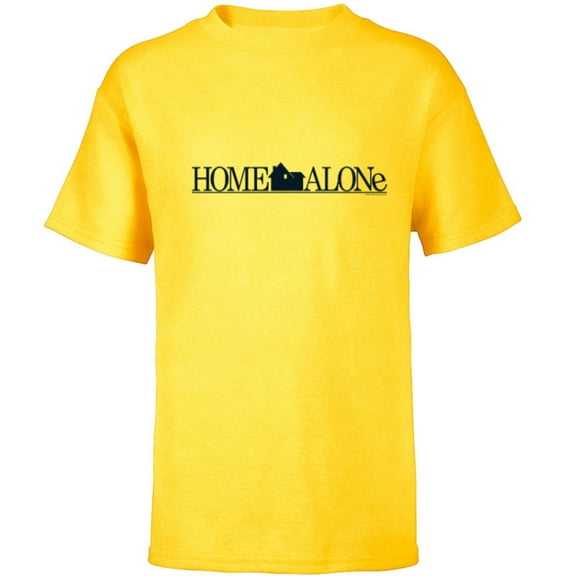Home Alone Official Movie Logo - Short Sleeve T-Shirt for Kids - Customized-Yellow