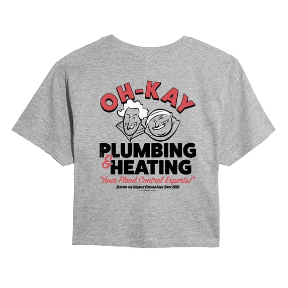 Home Alone - Ohkay Plumbing - Juniors Cropped Graphic T-Shirt