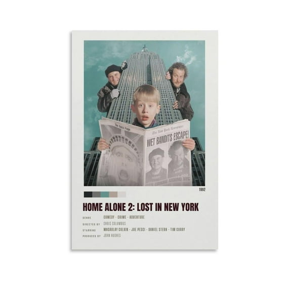Home Alone Poster Classic Movie Vintage Posters Artworks Canvas Poster Room Aesthetic Wall Art Prints Home Modern Decor