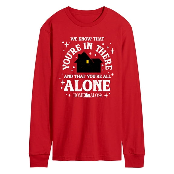 Home Alone - We Know Youre In There - Men's Long Sleeve Graphic T-Shirt