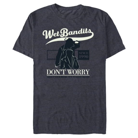 Home Alone Wet Bandits Don’t Worry It’s in Good Hands Quote - Short Sleeve Blended T-Shirt for Adults - Customized-Navy Heather
