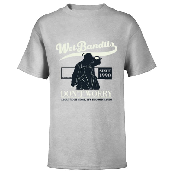 Home Alone Wet Bandits Don’t Worry It’s in Good Hands Quote - Short Sleeve T-Shirt for Kids - Customized-Athletic Heather