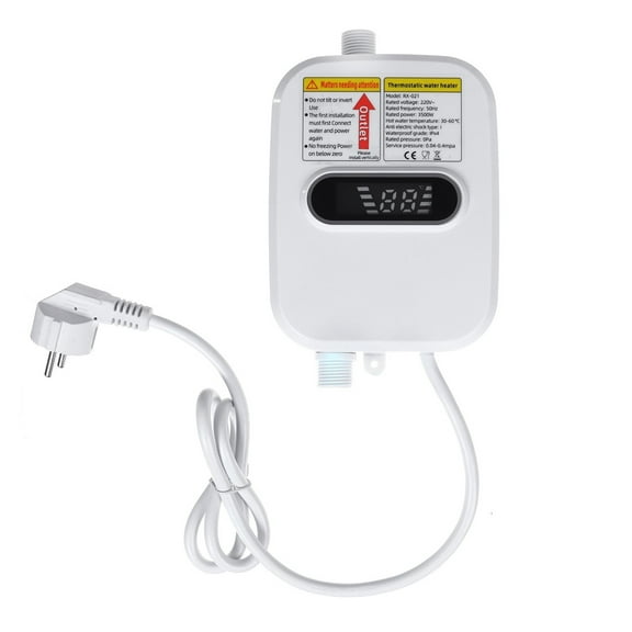 Home Appliance, Home,Mini Water Heater Hot Electric Tankless Household Bathroom Faucet With Shower Head LCD Temperature Display ,Energy Saving