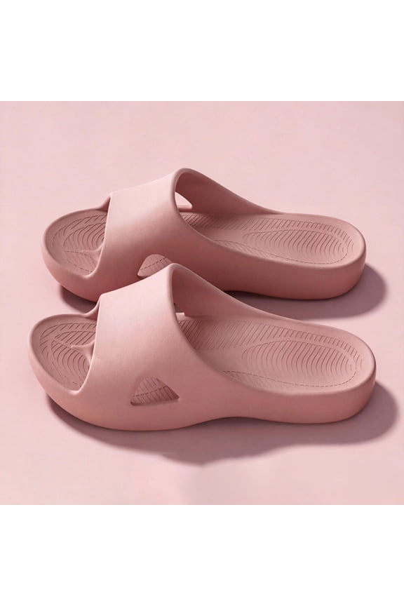 Home Arch Support Slippers for Men and Women Indoor Outdoor Silent Footwear Comfortable EVA House Shoes with Massage Texture for Bathroom Shower and Beach Use,Beige