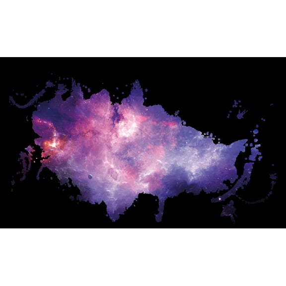 Home Art Brushed Paint Like Celestial Bodies Stellar Galaxies Stars Milky Way Vinyl Wall Decal | 22" x 36" Kids Bedroom Outer Space Stars Decor Design Removable Living Room Wall Sticker Decoration