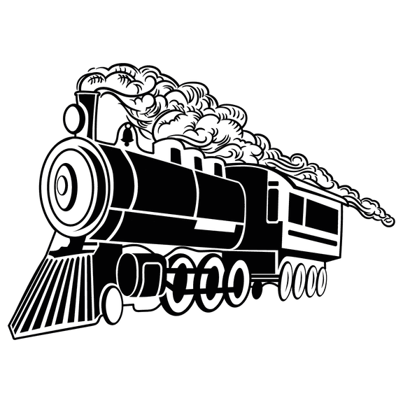 Home Art Steam Locomotive Vinyl Decoration 20" x 27" Toy Train Clipart Design Removable Kids Bedroom Playroom Easy To Apply Wall Decal Sticker
