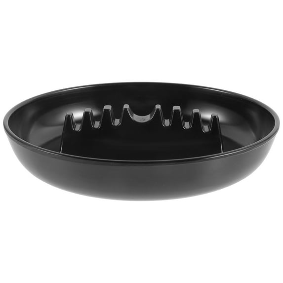 Home Ashtrays Black Seven-slot Cigarette Multi-purpose Round Plastic Melamine Rack Holder Creative Indoor Travel